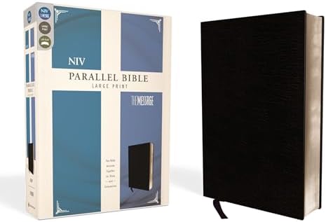 NIV, KJV, NASB, Amplified, Parallel Bible, Leathersoft, Black