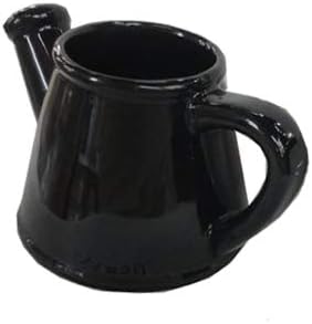 Premsons® Mini Ceramic Shower Bucket Design Flower Pot (Pack of 1) (Black)