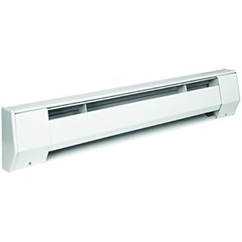 KING 4CB2407BW CB Ceramic Core Baseboard Heater, 4' / 750W / 240V, Bright White