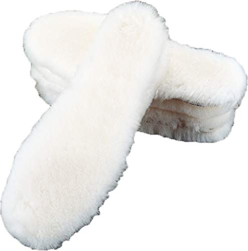 Shoeslulu Premium Thick Shearling Insoles with Breathable Anti-Slip Bottom (US Men 11 / EU 44, Thick Shearling)