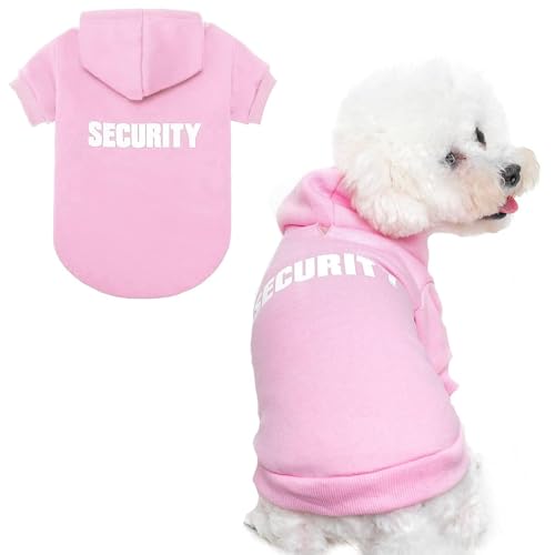 BINGPET Security Dog Hoodies Puppy Sweatershirts Cold Weather Dog Coats Pet Hooded Clothes for Dog Cat — image 1