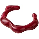 MMIUAEG Boho Irregular Wave Acetate Open Cuff Bracelet for Women- Colorful Geometric Chunky Bangle Bracelets Acrylic Resin Open Bangle Beach Vacation Statement Jewelry