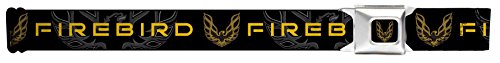 Pontiac Firebird/logo Black/grays/golds Seatbelt Belt