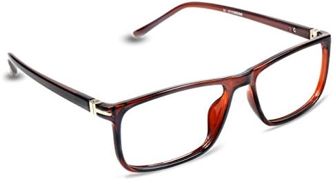 Eyewearlabs.com- Rectangular Glasses Premium Optical Specs Full Frame Eyeglasses For Men Women Black|Clear|Rx-able |EL183-C3