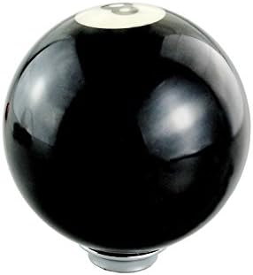 Lunsom 8 Ball Gear Shift Knob Resin Transmission Car Shifter Stick Handle Head Fit Universal Automatic Manual Vehicle (M8x1.25,Black)
