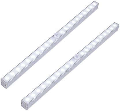 LED Closet Light, Chicmore Wireless 20-LED Motion Sensor Under Cabinet Lights Battery Operated Night Lighting(2 Pack)