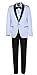 Tuxgear Boys Slim Fit White and Black Shawl Dinner Jacket 5 Piece Suit Bow Tie