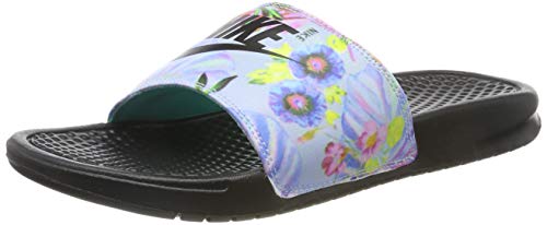 NIKE Women's Benassi JDI Print - Pure Platinum/Black - 6 M US on Galleon  Philippines