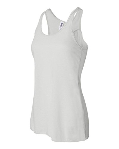 Bella + Canvas Womens 3.7 oz. Flowy Racerback Tank (B8800) -WHITE -2XL
