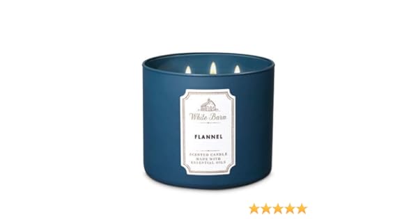 Amazon Com White Barn Bath Body Works 3 Wick Candle Flannel