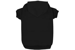Dog Hoodie, Solid Color Spring and Autumn Casual Sports Hoodie for Kittens and Puppies Black L