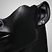 Women’s 925 Sterling Silver Round Braided Gemstone Post Stud Earrings, 9mm, Black Onyx Gemstone
