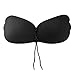 Mousand Sticky Bra For Backless Dress Invisible Adhesive Silicone Push Up Bra,Black,B