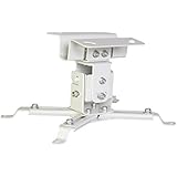 Luxburg Universal Ceiling Aluminium Projector Mounting Bracket Kit holds 15kg 30 degrees tilt - White