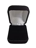 Gorgeous Premium Domed Shape Black Velvet Ring Box With Metal Hinge