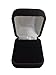 Gorgeous Premium Domed Shape Black Velvet Ring Box With Metal Hinge