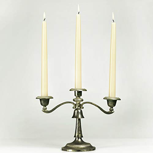 YIH Ivory Taper Candles - Pack of 14 Candles - 10 inch Tall, 3/4 inch Thick - Clean Burning - Unscented