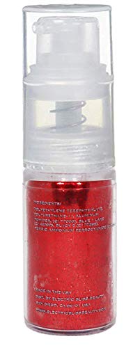 10 Grams ✮ Red Holographic Glitter Spray ✮ Cosmetic Grade ✮ Makeup Face Body Nail Festival Rave Beauty Craft ✮ Made In USA ✮ (True Red)