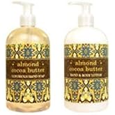 Greenwich Bay Trading Hand Soap & Hand and Body Lotion, 16 Ounce Bundle Set, Almond Cocoa Butter, 1.0 Count (Pack of 2)