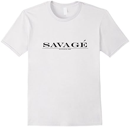 Mens Savage High End Designer Satire T-Shirt Large White