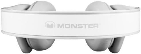 monster dna on ear headphones white grey