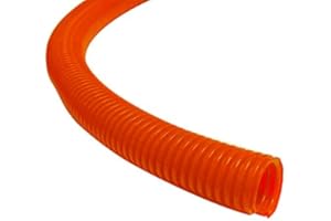 Kable Kontrol Colored Split Wire Loom Tubing 3/4” Inch 25 Ft Long - Orange Wire Conduit Cover for Cords - Corrugated Tubing a