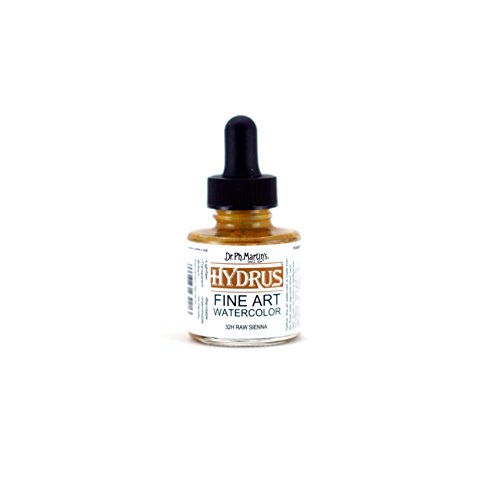 Dr. Ph. Martin's Hydrus Fine Art (32H) Watercolor Bottle, 1.0 oz, Raw Sienna