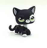 Black Cat Green Eyes Flower Patch Kids Child Figure Cute Toy #2249