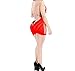 Women Lingerie, Lingerie Babydoll Dress Underwear Sleepwear Chemise Dress(red)
