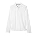 French Toast Big Girls Long Sleeve Stretch Pique Polo, White, M