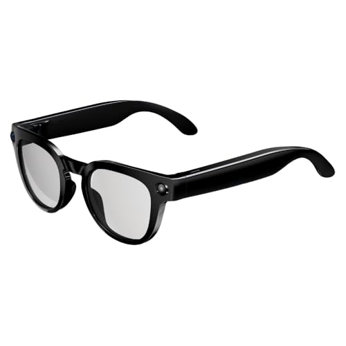 YARUIKE Óculos Inteligentes MT3 AI Tradução em Tempo Real, Câmera 8MP, Óculos com Câmera para Gravação, Anti-azul + Óculos de Sol, IP65, Bluetooth, Controle Tático, para Viagem e Trabalho (Preto)