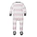 Burt's Bees Baby, Baby Girls,Sleeper Pajamas, Zip Front Non-Slip Footed Sleeper PJs, 100% Organic Cotton, Blossom Rugby Stripe, 12 Months