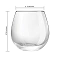 JoyJolt Spirits Stemless Wine Glasses 15 Ounce, Set of 4 Great For White Or Red Wine Mother's Day Wine Gifts Wines Glass Sets