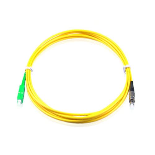 CHB 3 Meter Simplex 2mm Fibre Optic Patch Cable SC LC FC ST E2000 APC UPC Single Mode OS2 9/125 Yellow Patch Lead Fiber Patchcord (SC/APC - FC/UPC)