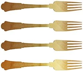 Pantryware Essentials Pantry Fork 200-200 7.75" Wooden Cutlery Forks with Elegant Handle, 0.5" Height, 1" Width, 7.75" Length (Pack of 200)