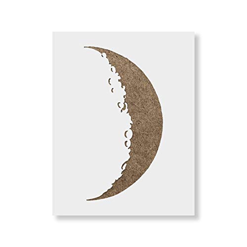 Crescent Moon Stencil Template - Reusable Stencil with Multiple Sizes Available