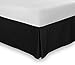 Utopia Bedding Full Bed Skirt - Soft Quadruple Pleated Ruffle - Easy Fit with 16 Inch Tailored Drop - Hotel Quality, Shrinkage and Fade Resistant (Full, Black)