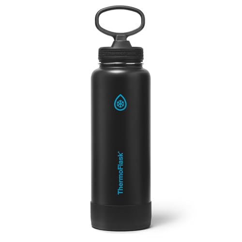 ThermoFlask Insulated Water Bottle with Spout Lid (40 oz, Electric Eclipse) - L…