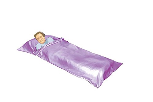 Octorose Royalty Large Size Silky Satin Cocoon Sleep Sack Travel and Camping Sheet Sleeping Bag Liner (SLG-95x42, Lavender)