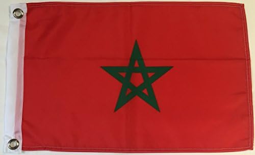 Morocco 12" X 18" Polyester Flag with Grommets #35
