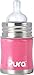 Pura Kiki Stainless Infant Bottle Stainless Steel with Natural Vent Nipple, 5 Ounce, Pretty Pink, 0-6 Months+