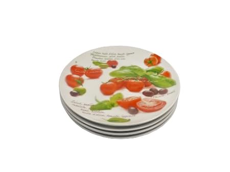 Easy Life 4 Decorative Plate Tomato Amazon Co Uk Kitchen Home
