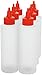 6-pack Plastic Squeeze Bottles for Sauces - 8oz Condiment Squeeze Bottles for Liquids - BPA Free Squirt Bottle with Twist Cap - Ketchup, Syrup, Oil, Dressings, Honey & Arts and Crafts