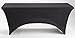 TANGDIAABBCC COLIBYOU Rectangular Stretch Tablecloth Pick from Sizes 4ft, 6ft, 8ft (Black)-Spandex Tight Fit Table Cover for Parties, Trade Shows, Djs, Weddings and Events of All Kinds. (8 Foot)