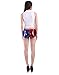 HDE Women's Red and Blue Metallic Sequin Booty Shorts for Harley Misfit Halloween Costume