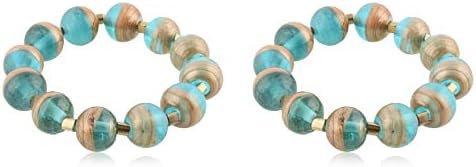 Bijoux 1940 Turquoise Glass Bracelet for Girls (BRC3100x2, Set of 2)