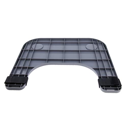 Bonarty Wheelchair Lap Tray Table with 2 Cup Holders,Universal Trays Desk Fit for Manual Powered or Electric Wheelchairs 22.8 x 20.9 x 1.2 inch