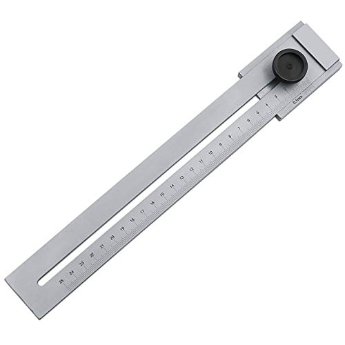 Stainless Steel Ruler, 0-250mm Stainless Steel Ruler Metal Ruler Scribing Marking Gauge Cut Scraper Ruler for Woodworking Measuring