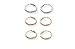 Regetta Jewelry Sterling Silver, Yellow and Rose Gold Plated 10mm Small Endless Hoop Earrings Set for Cartilage/Nose/Lips, 3-Pairs