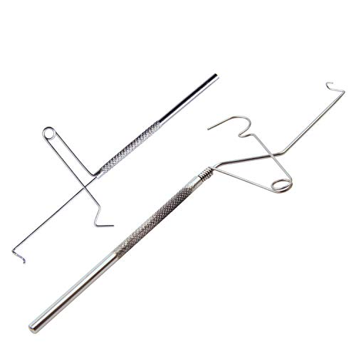 2pcs Fly Tying Tool Set 11cm/16cm Whip Finisher Handle Stainless Steel Fly Fishing Tying Flies Lure Making Accessories Fishing Bait Making Tool Kit